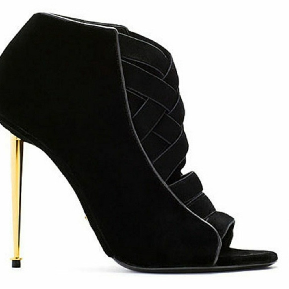 Tom Ford satin peep toe heels
